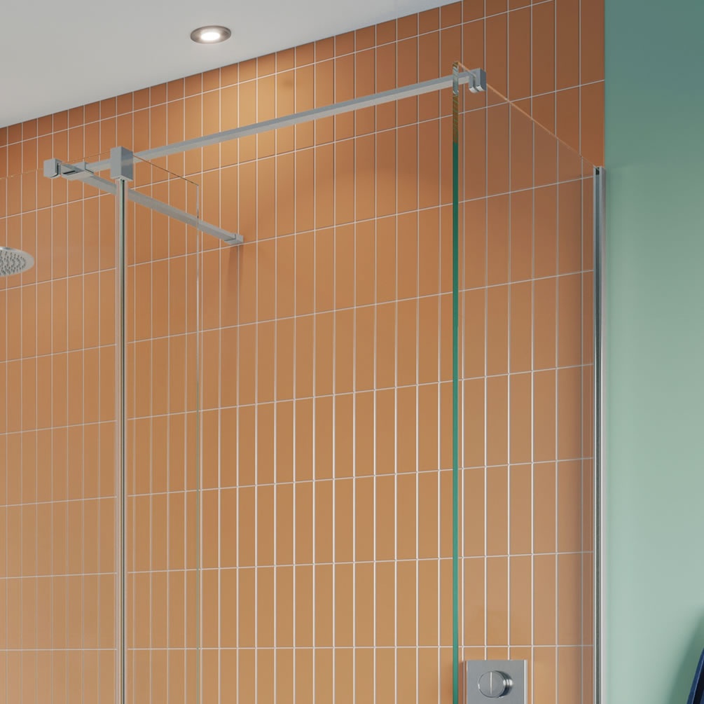 Lifestyle image of Crosswater Polished Stainless Steel T Bracing Bar